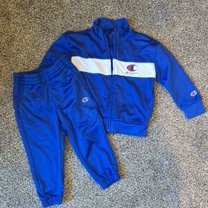 Champion Kids Blue and White Jogger Set